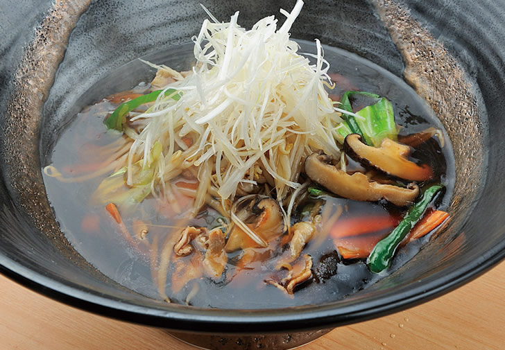 ▲Vegetable Kishimen in thick soup