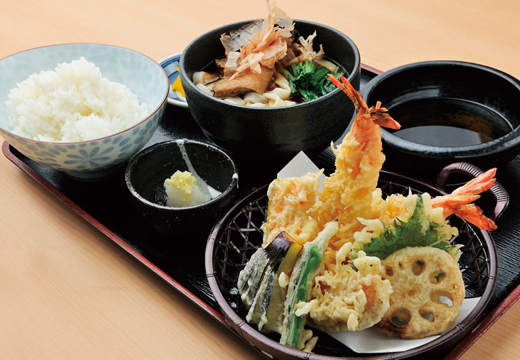 ▲Tempura set meal